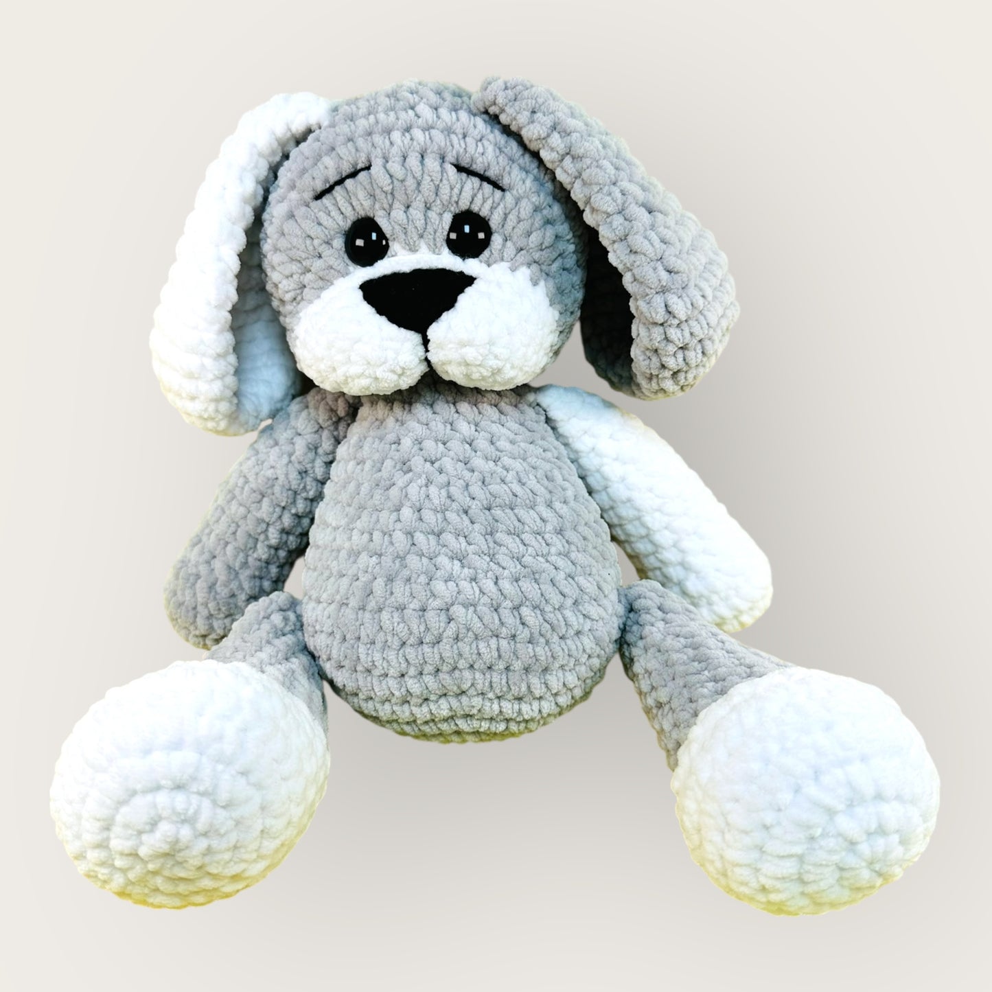 Muffin Puppy – Handmade Crochet Plush Dog | Soft Chenille Toy