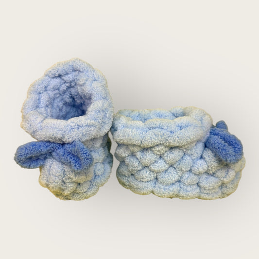 Cloudy Booties – Handmade Crochet Baby Booties | Soft Chenille Newborn Shoes