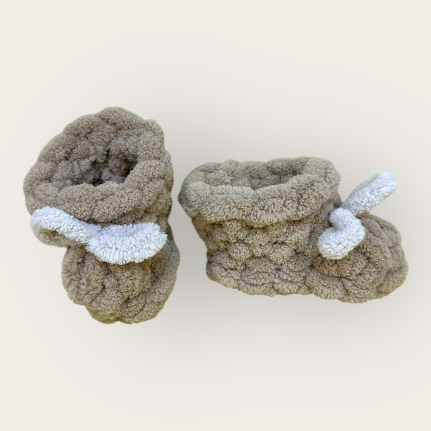 Cloudy Booties – Handmade Crochet Baby Booties | Soft Chenille Newborn Shoes