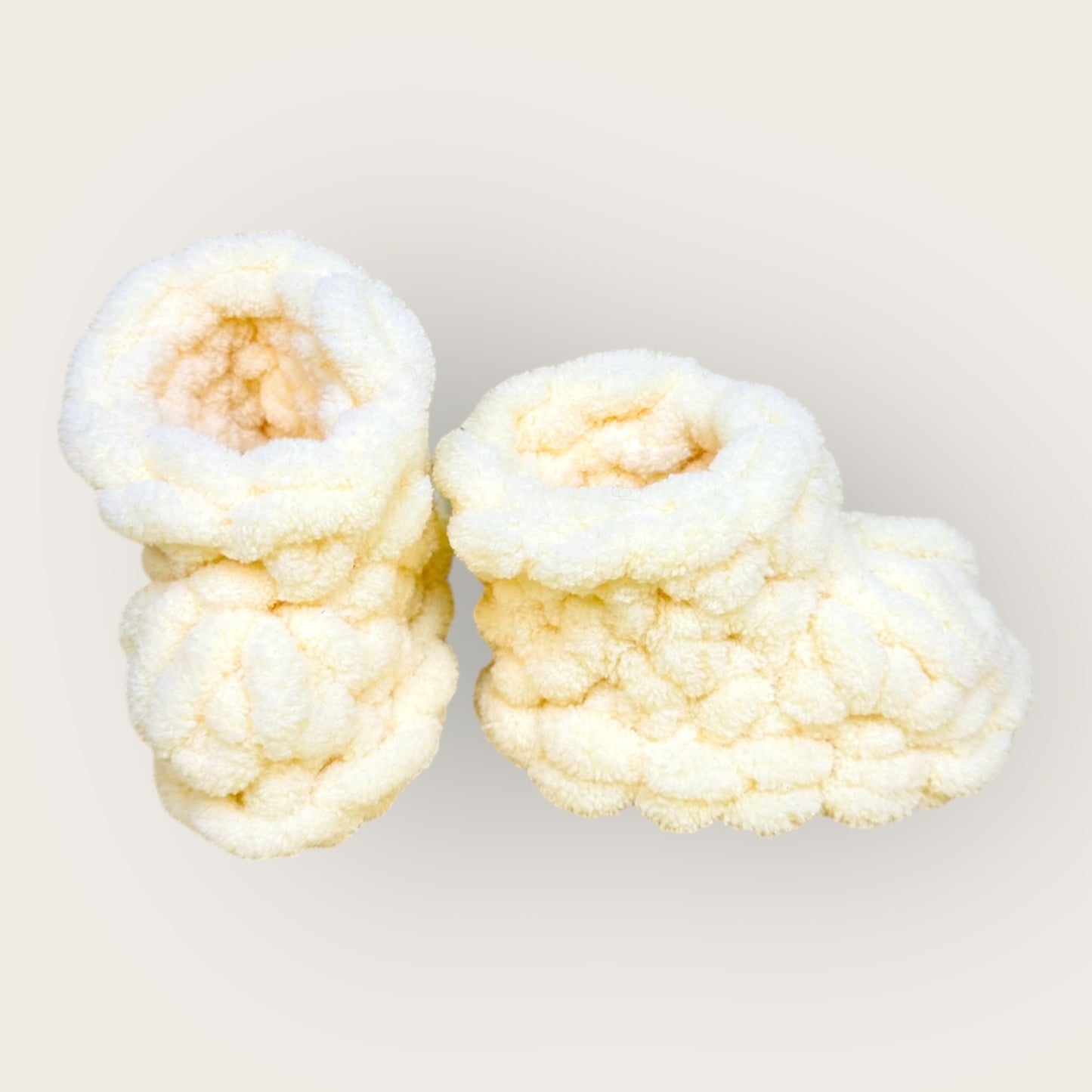 Cloudy Booties – Handmade Crochet Baby Booties | Soft Chenille Newborn Shoes