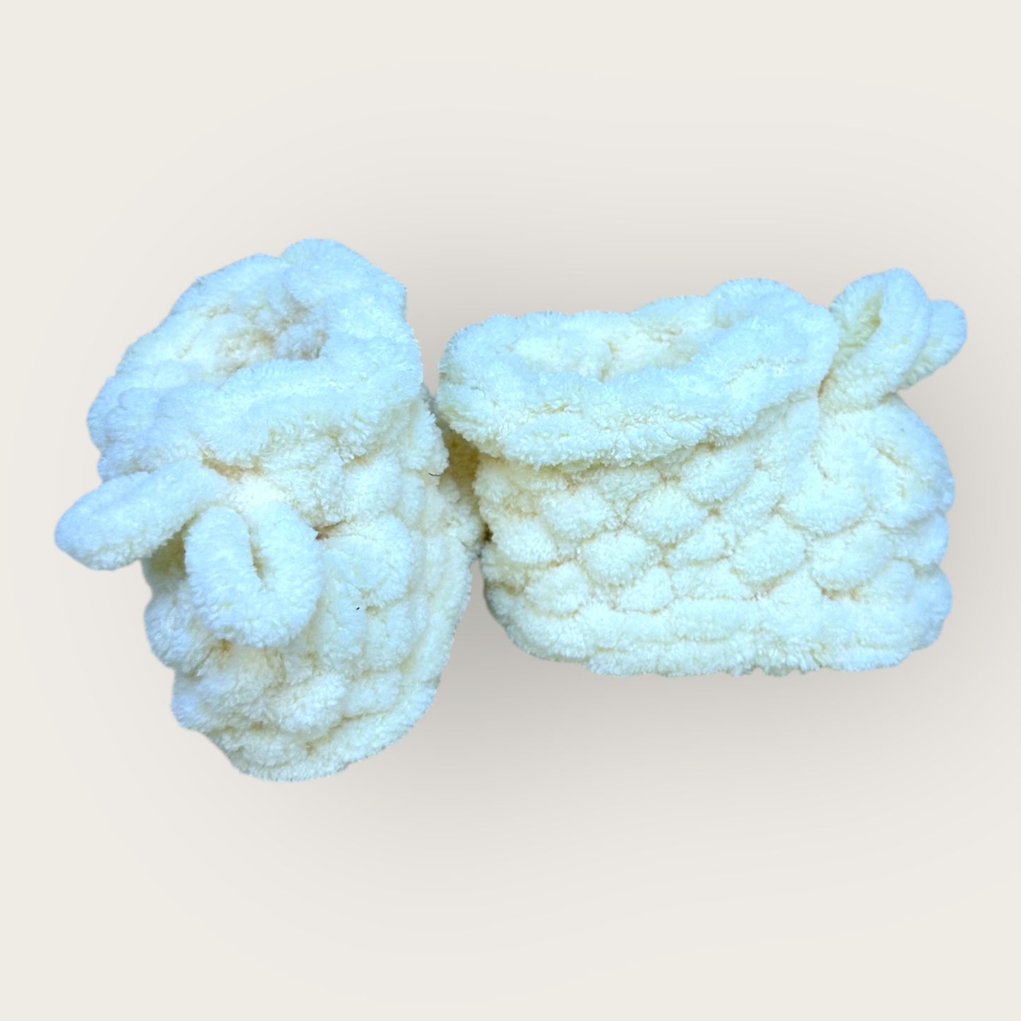 Cloudy Booties – Handmade Crochet Baby Booties | Soft Chenille Newborn Shoes