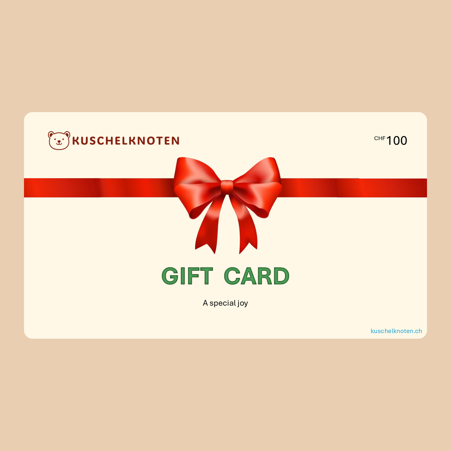 Kuschelknoten Geschenkkarte